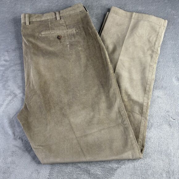 Peter‎ Millar Pants Mens 40 Nanoluxe Corduroy 5 Pocket Tan 40x31 Flat Front - Picture 4 of 12
